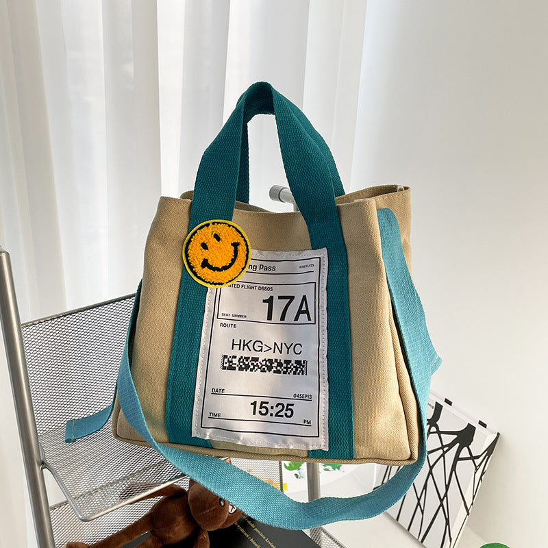Wholesale Cute One-shoulder Casual Candy-colored Canvas Bag